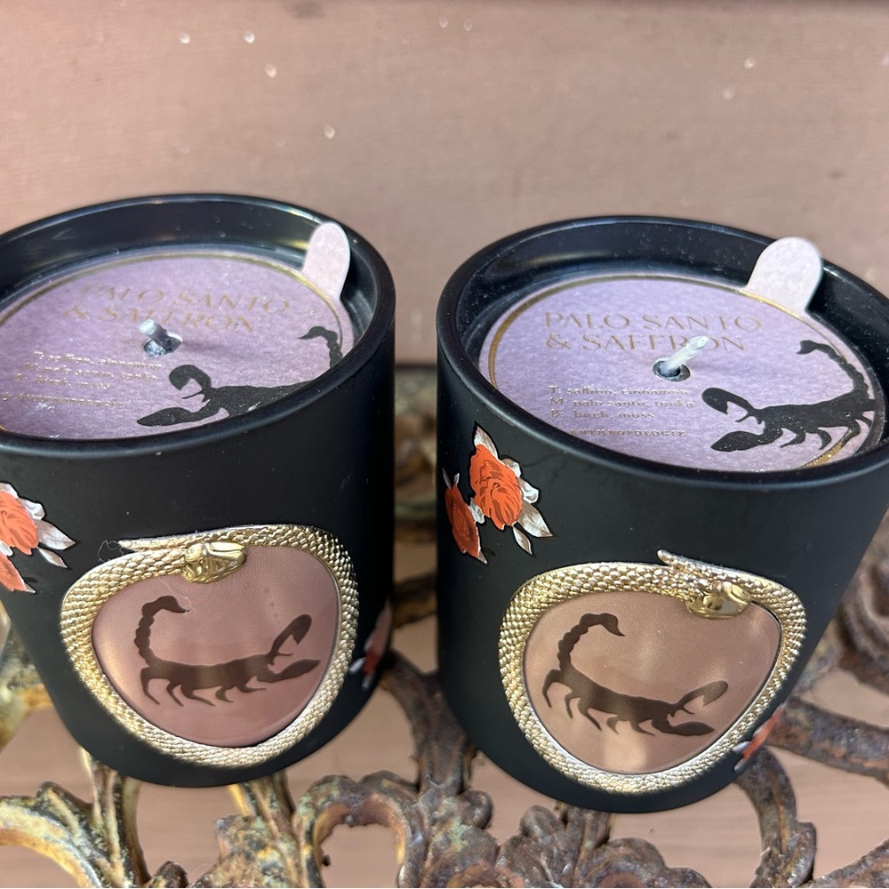 Black and Gold Scorpion Candle Set